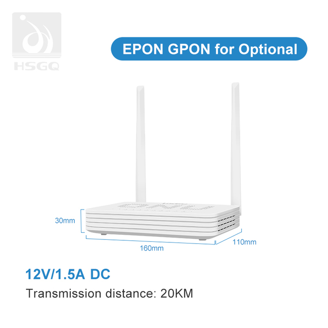 WiFi 4 XPON ONU Fibra de banda única para enrutador