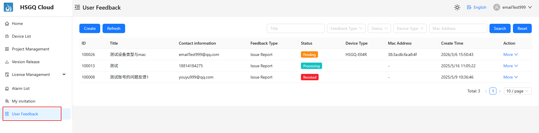 Comentarios del usuario