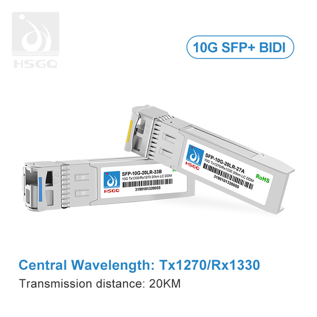 Módulo SFP de modo único de fibra única de 10 g