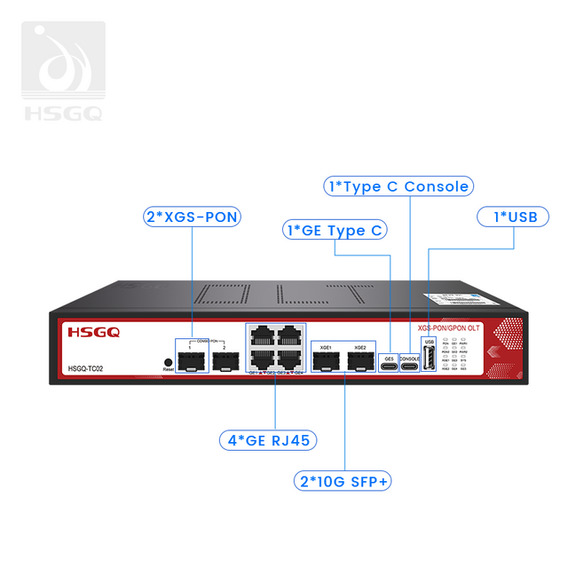 2 * puertos XGSPON OLT para enrutador WiFi
