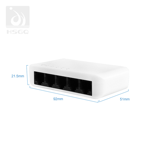 Mini Switch Ethernet 5 Puertos Gestionados para Red Doméstica