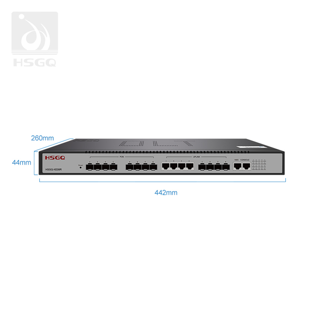 8 puertos Ftth Access Epon OLT negro