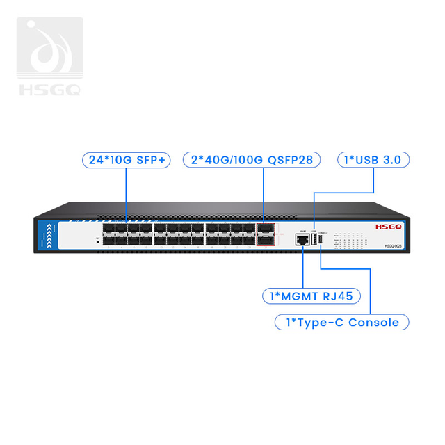 Conmutador de centro de datos SFP de 10G*24 puertos 