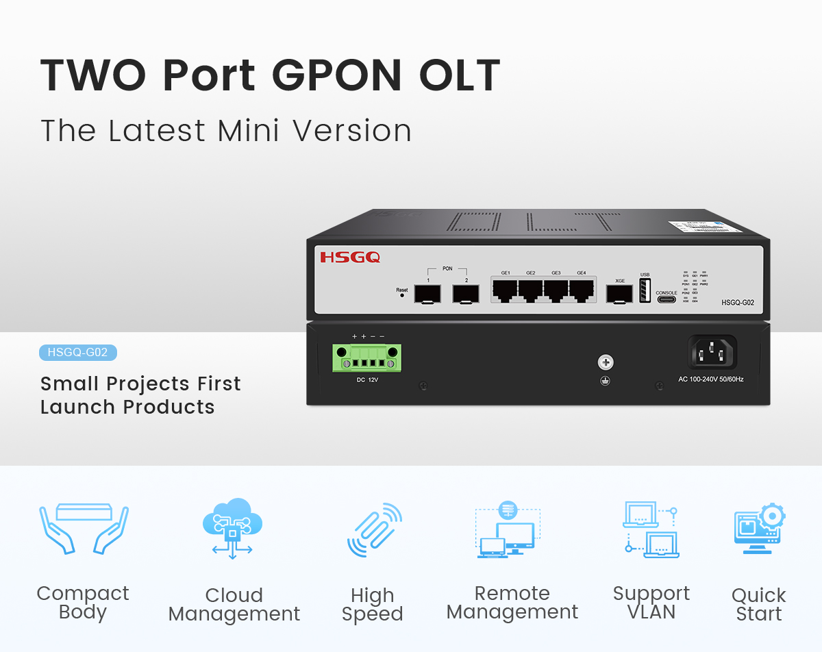 2 puertos mini olt gpon